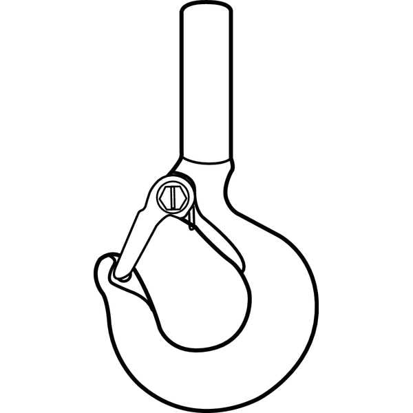 Hook, Alloy Steel, Plain Shank, 10000 lb.