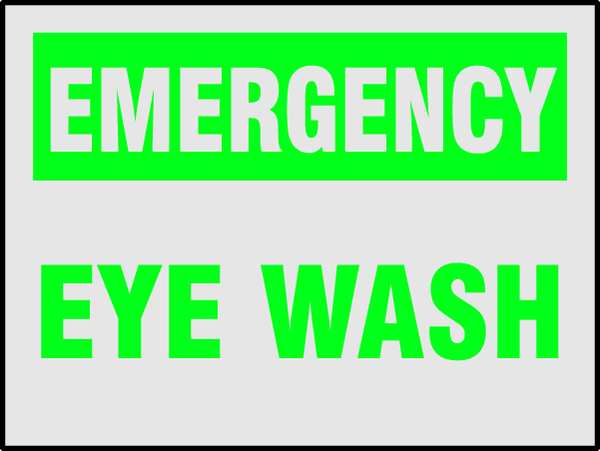 Emergency Label, 3 1/2 in Height, 5 in Width, Reflective Sheeting, Horizontal Rectangle, English