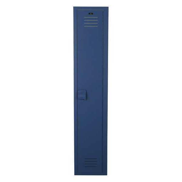 Wardrobe Locker, 12 in W, 18 in D, 72 in H, (1) Tier, (1) Wide, Deep Blue