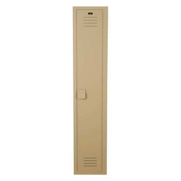 Wardrobe Locker, 12 in W, 12 in D, 60 in H, (1) Tier, (1) Wide, Beige