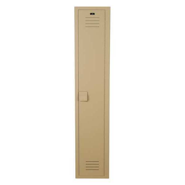 Wardrobe Locker, 15 in W, 18 in D, 72 in H, (1) Tier, (1) Wide, Beige