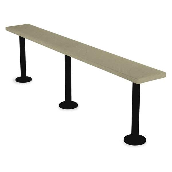 Pedestal Bench, W9 1/2, D36, H 18 1/2, Beige