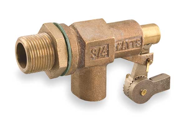 Float Valve, 3/4 In, Bronze, Bulkhead Mount