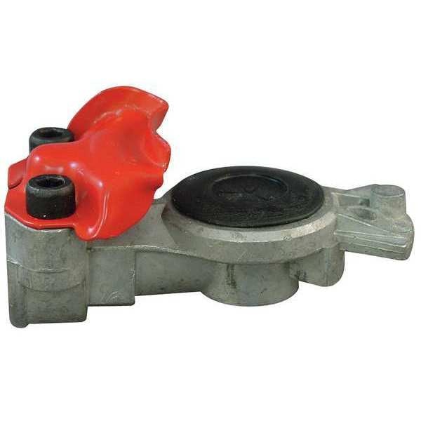 Glad Hand Fitting, Silver/Red
