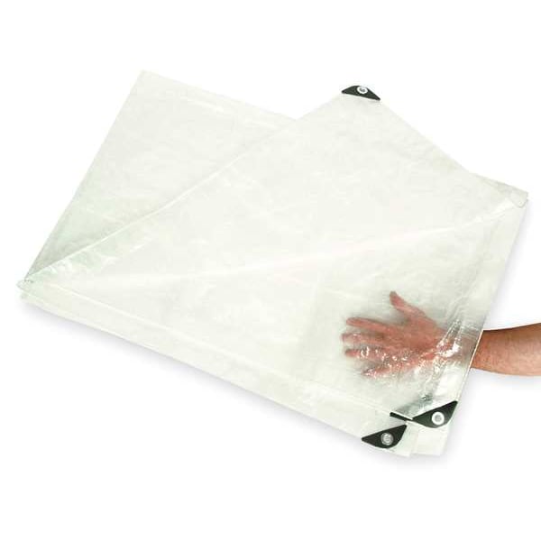 Tarp, 40 x 60 ft, 5.1 mil, Polyethylene, Standard Duty, Transparent