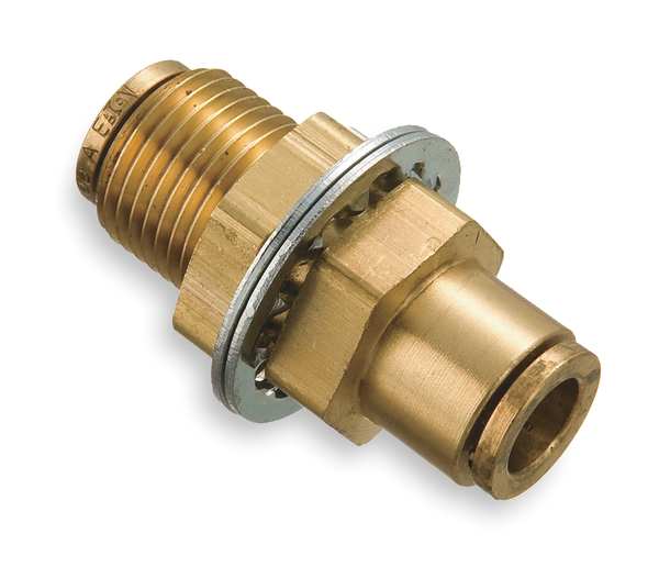 Bulkhead Union, 1/4 In Tube Sz