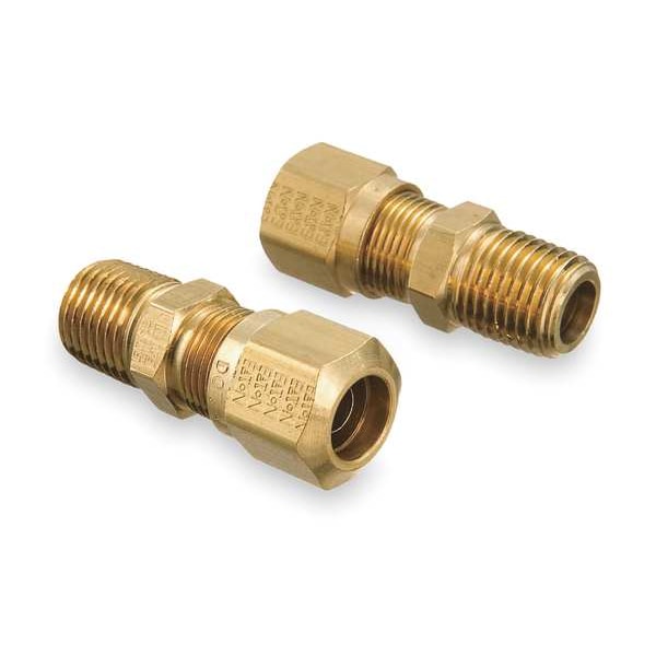 Male Connector, 1/4-18, 1/4 In Tube Sz