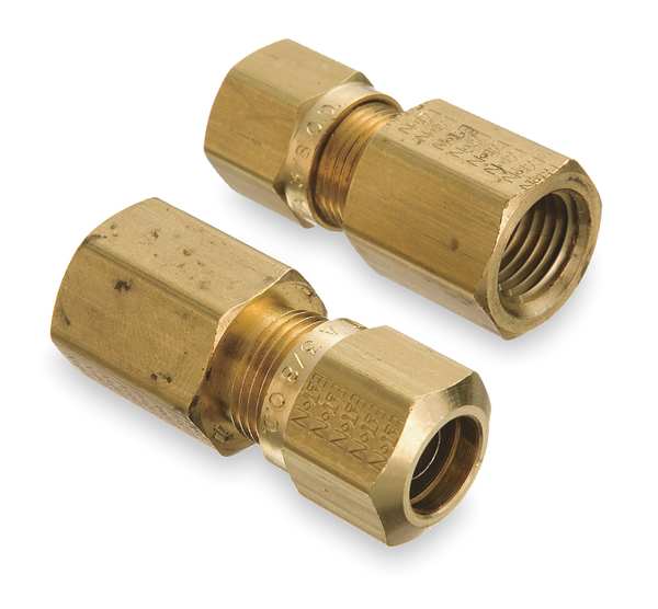 Female Connector, 3/8-18, 1/2 In Tube Sz