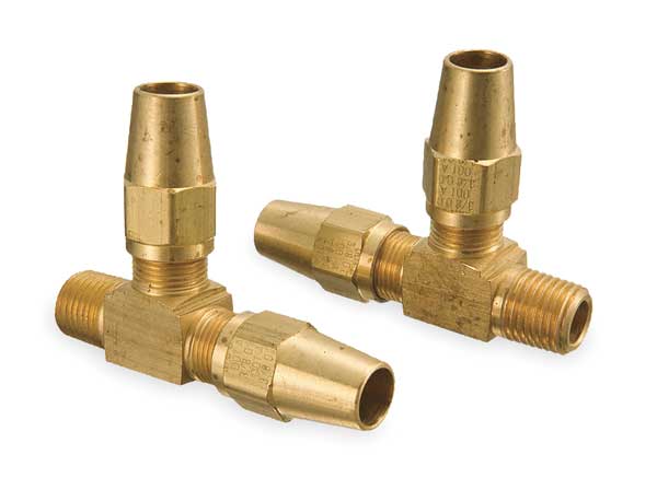 Male Run Tee, 1/4-18, 3/8 In Tube Sz