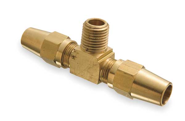 Male Branch Tee, 1/4-18, 3/8 In Tube Sz