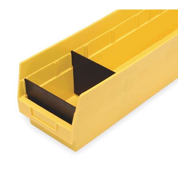 Plastic Divider, Black, 6 5/8 in L, 4 3/4 in W, 1/2 in H