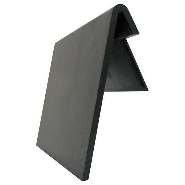 Black Plastic Label Holder, 4 in L, 2 1/4 in W, 24 PK