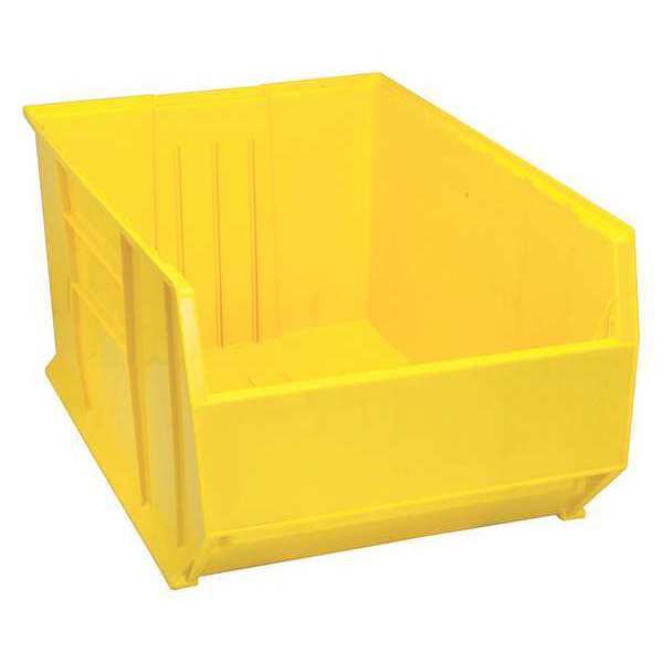 Storage Bin, Yellow, Polypropylene, 35 7/8 in L x 23 7/8 in W x 17 1/2 in H, 150 lb Load Capacity