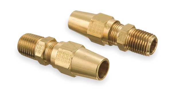 Male Connector, 1/2-14, 3/4 In Tube Sz