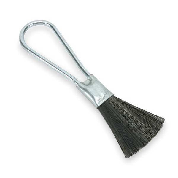 Wire Battery Brush, Black, Oil Tempered Steel, 5 1/2 in L Overall