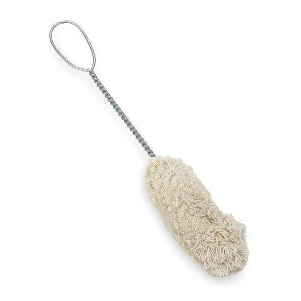 Tire Brush, Cream, Galvanized Iron Wire, 11 in L Overall