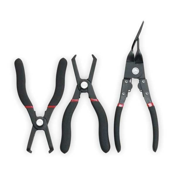 3 Piece Push Pin Plier Set Double Cushion Grip Handle