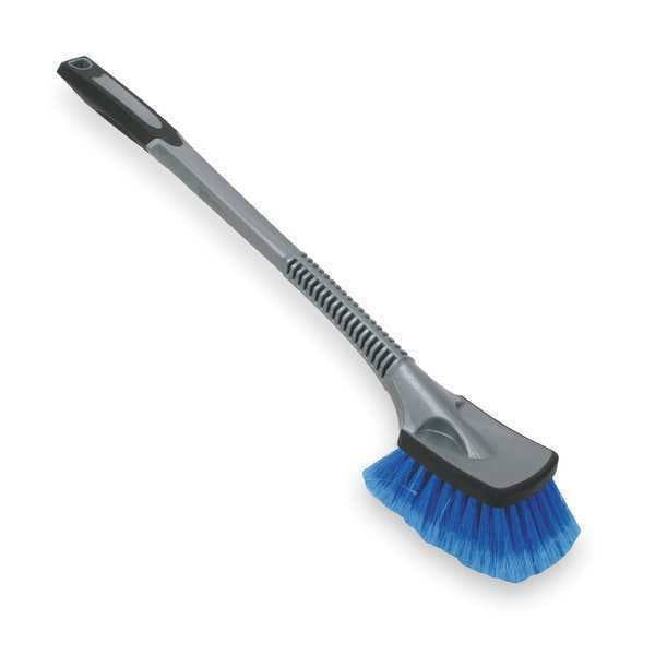 Car Wash Brush, Blue, Polypropylene, Thermoplastic Rubber, 20 in L Overall