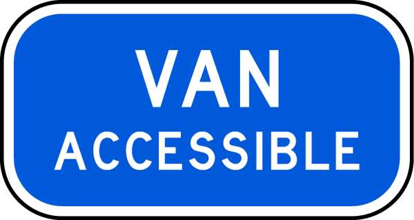 Van Accessible Parking Sign, 12