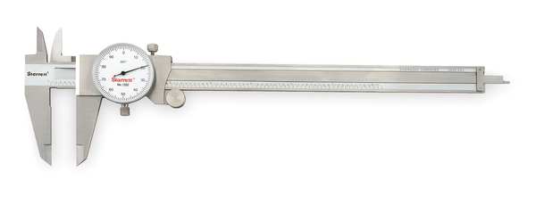 Dial Caliper w/Case, 8 In, White