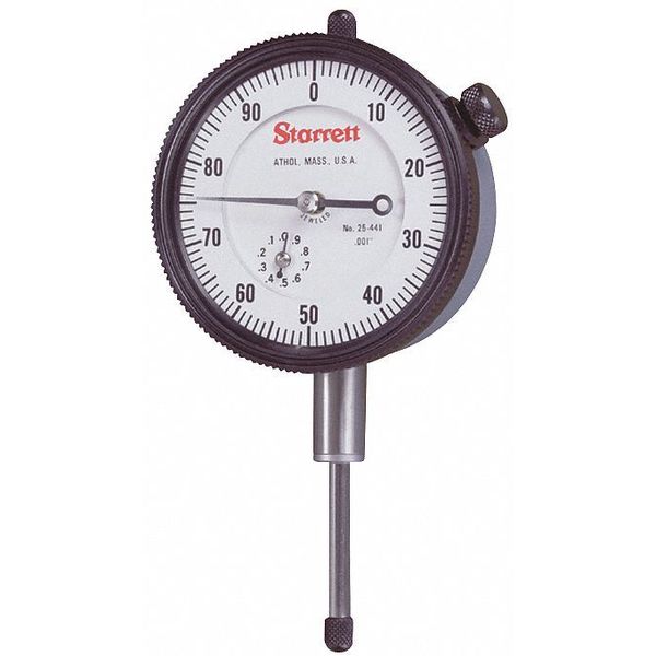 Dial Indicator, 0 to 1 In, 0-100