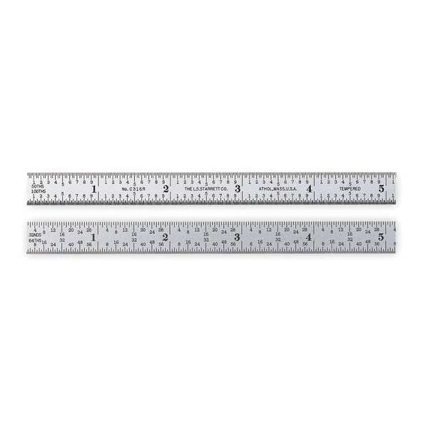 Steel Rule, Flexible, 6 In, 16R Grad