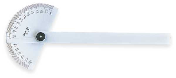 Steel Protractor, Round, 6 In