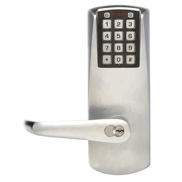 Electronic Lock, Satin Chrome, 12 Button