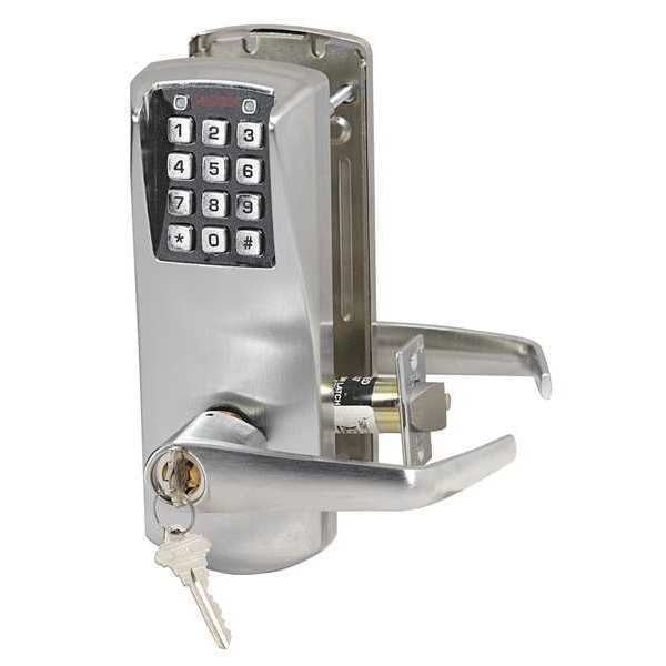 Electronic Lock, Satin Chrome, 12 Button