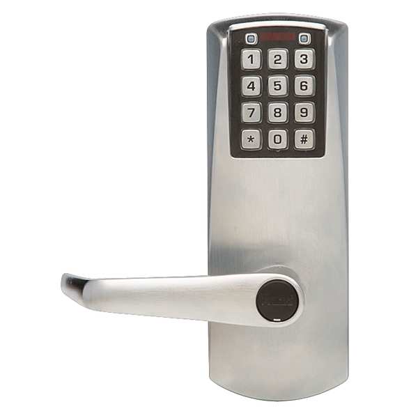 Electronic Lock, Satin Chrome, 12 Button