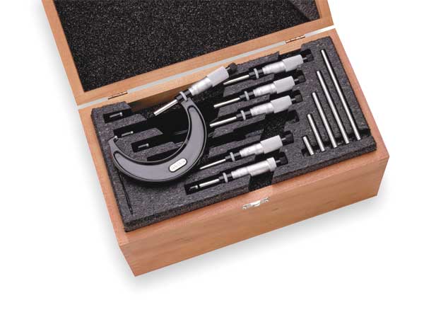 Micrometer Set, 0 to 6 In, 0.001 In