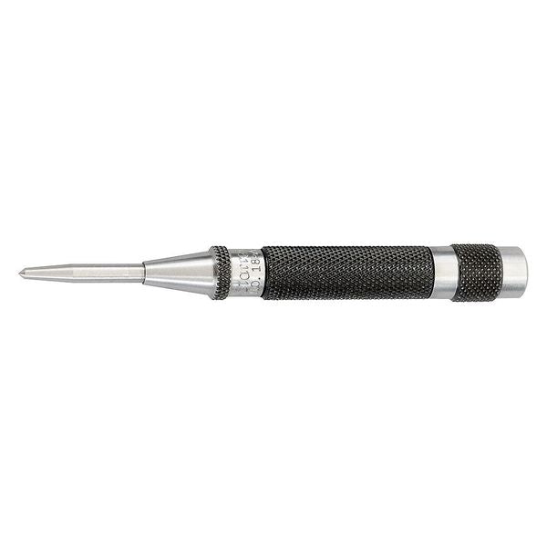 Automatic Center Punch, Length 4 in, Diameter 9/16 in, Replaceable Point