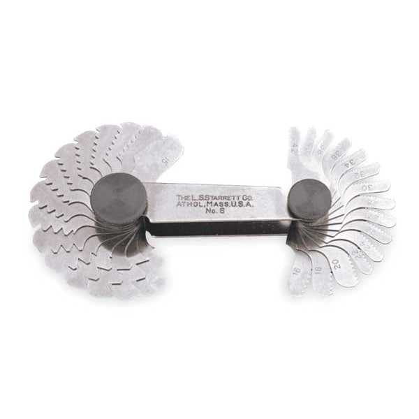 Screw Pitch Gage, 4-42TPI, 30 Leaves