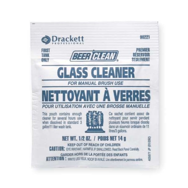Powder Glass Cleaner, 0.50 oz., White, Unscented, Foil Pack