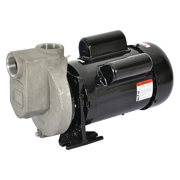 Self Priming Centrifugal Pump, 2 hp, 115/208 to 230V AC, 1 Phase, 63 ft Max Head