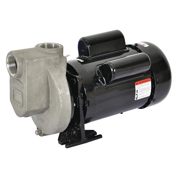 Self Priming Centrifugal Pump, 1 hp, 115/208 to 230V AC, 1 Phase, 52 ft Max Head
