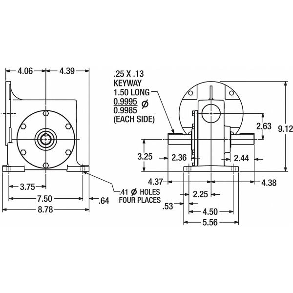 Speed Reducer, C-Face, 56C, 20:1