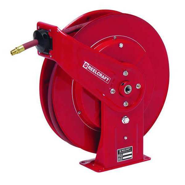 Spring Return Hose Reel, 1/2 in Hose Dia., 50 ft Length, 2,000 psi