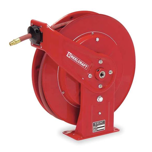 Spring Return Hose Reel, 1/2 in Hose Dia, 50 ft Length, 300 psi