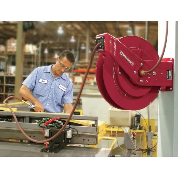 Spring Return Hose Reel, 1/2 in Hose Dia, 50 ft Length, 300 psi