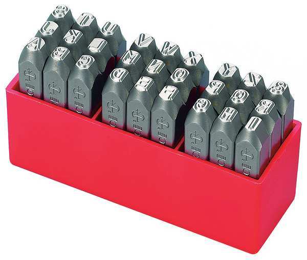 Letter Set, 1/4 In. H, Steel