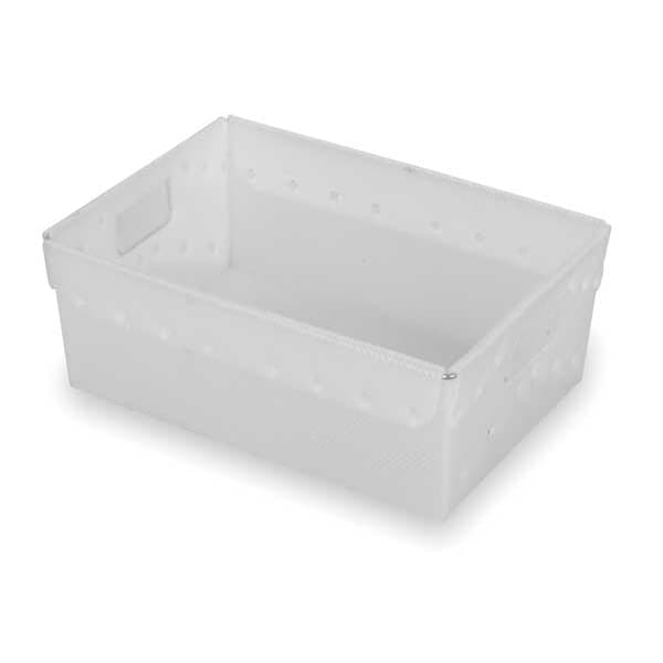 Nesting Container, Natural, Polyethylene, 18 in L, 13 in W, 6 1/8 in H, 0.58 cu ft Volume Capacity