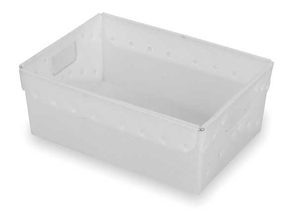 Nesting Container, Natural, Polyethylene, 18 in L, 13 in W, 12 in H, 1.02 cu ft Volume Capacity
