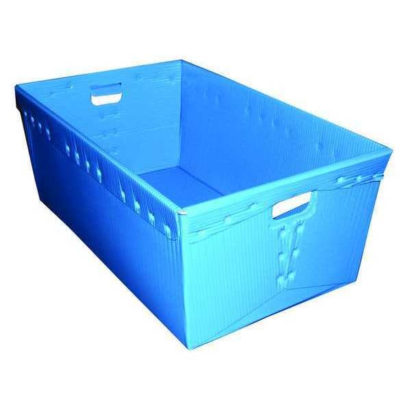 Nesting Container, Blue, Polyethylene, 18 in L, 13 in W, 12 in H, 1.02 cu ft Volume Capacity, 3 PK