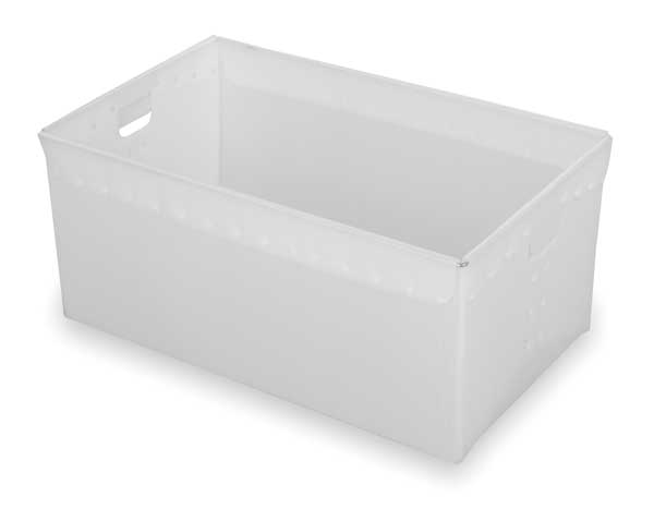 Nesting Container, Natural, Polyethylene, 30 in L, 19 in W, 12 in H, 3 cu ft Volume Capacity, 3 PK