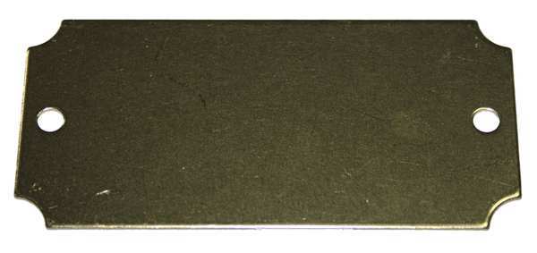 Blk Tag, 1-7/16 x 3 In, Brs, Rect, PK100