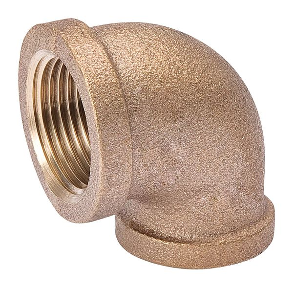 Red Brass 90 Degrees Reducing Elbow, FNPT, 1-1/4