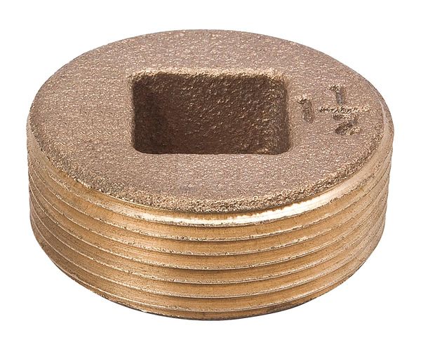 Red Brass Plug, MNPT, 3