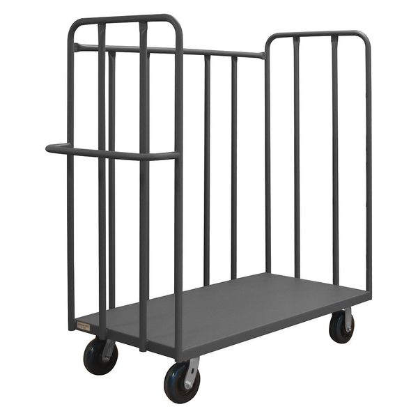 Steel Single-Side-Access Slat-Wall Metal Stock Truck, Flat, 1 Shelves, 3,600 lb