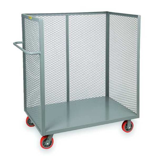 12 ga. Steel 3 Sided Mesh Stock Cart 3600 lb. Capacity, 66